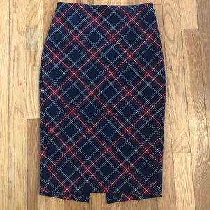 Express plaid pencil skirt
